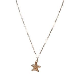 🔥Vintage J.Crew Gold‑Tone Rhinestone Starfish Necklace